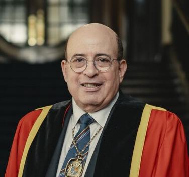 President of our College Hany Eteiba in the presidential robe of the Royal College of Physicians and Surgeons of Glasgow